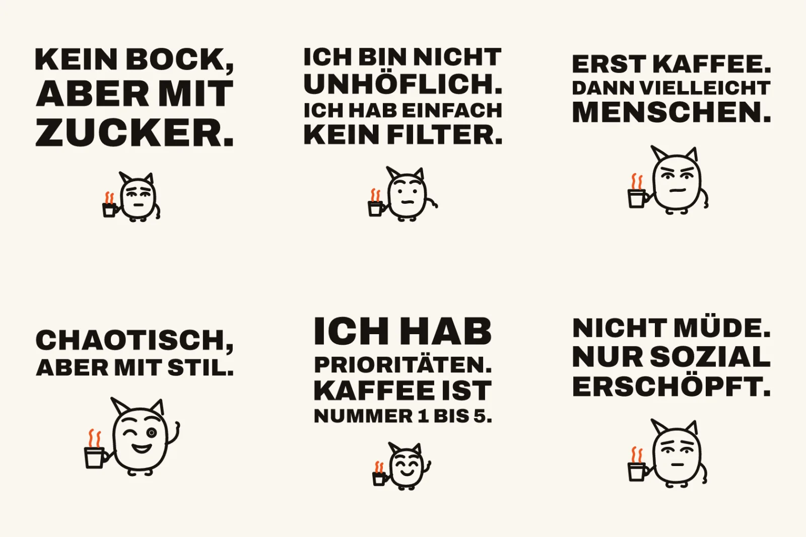 frechmut — Meme-Tassen mit Maskottchen — Ansicht 1