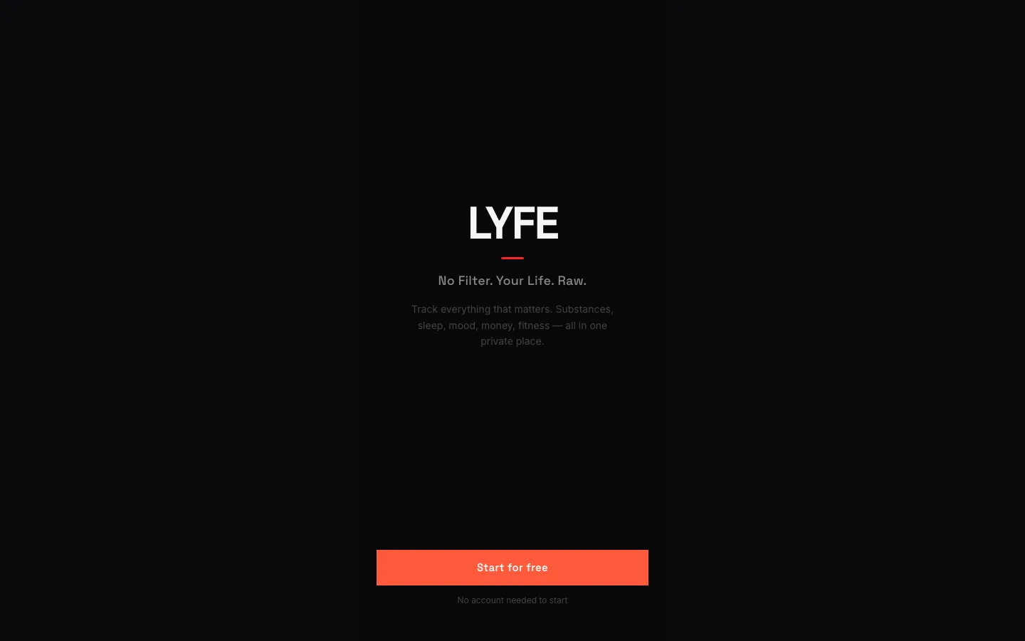 LYFE — Life-Tracking ohne Filter — Ansicht 1