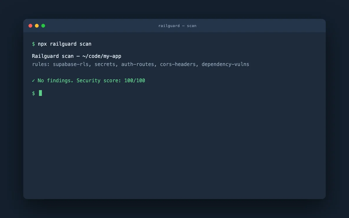 Railguard — Security-Scanner für KI-Apps — Ansicht 2